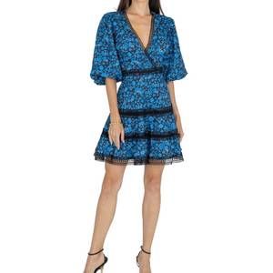 NEW AKALIA antia floral dress in blue